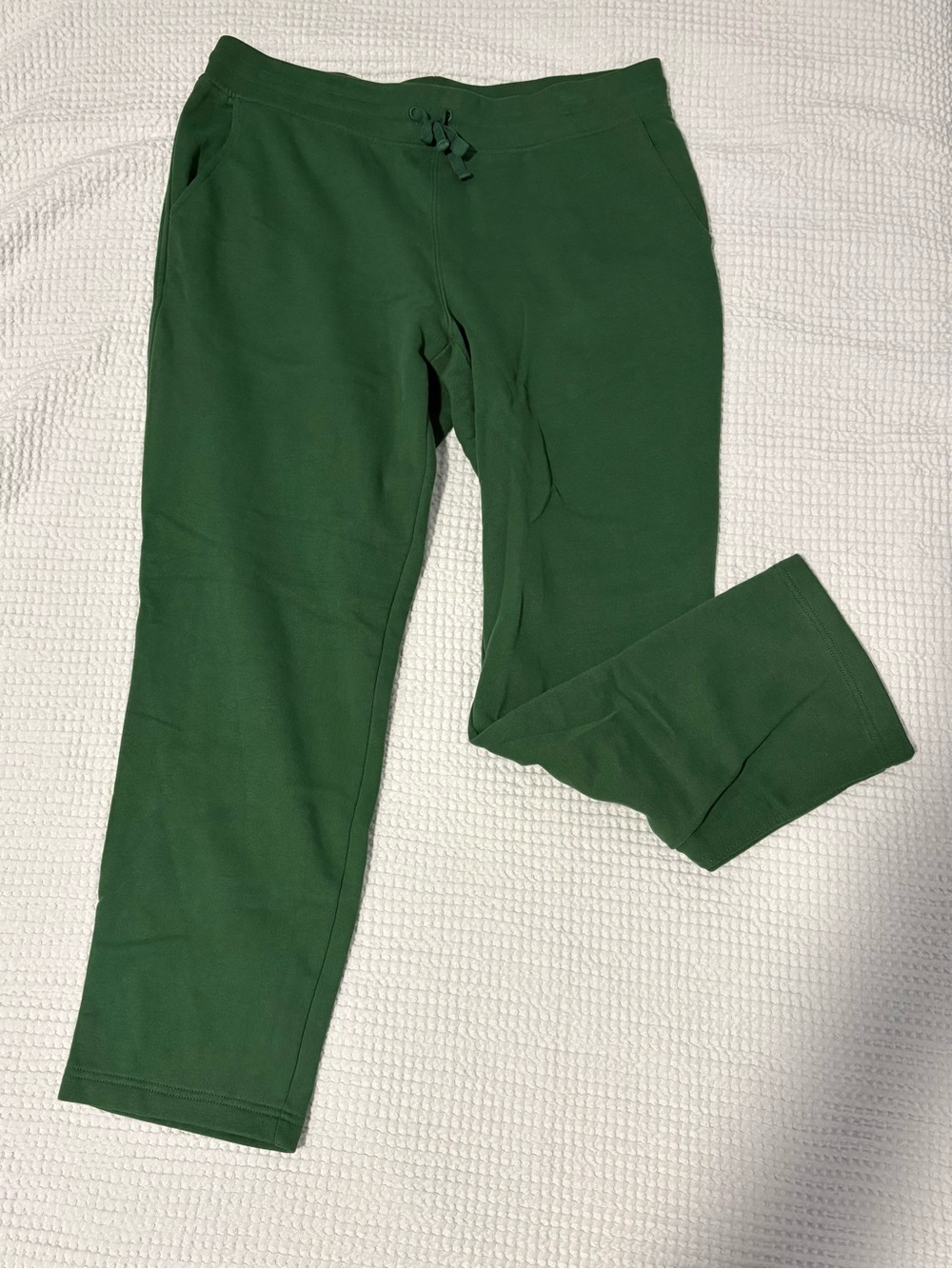 L.L. Bean Women's Ultrasoft Sweats, Straight-Leg in green - Picture 5 of 6